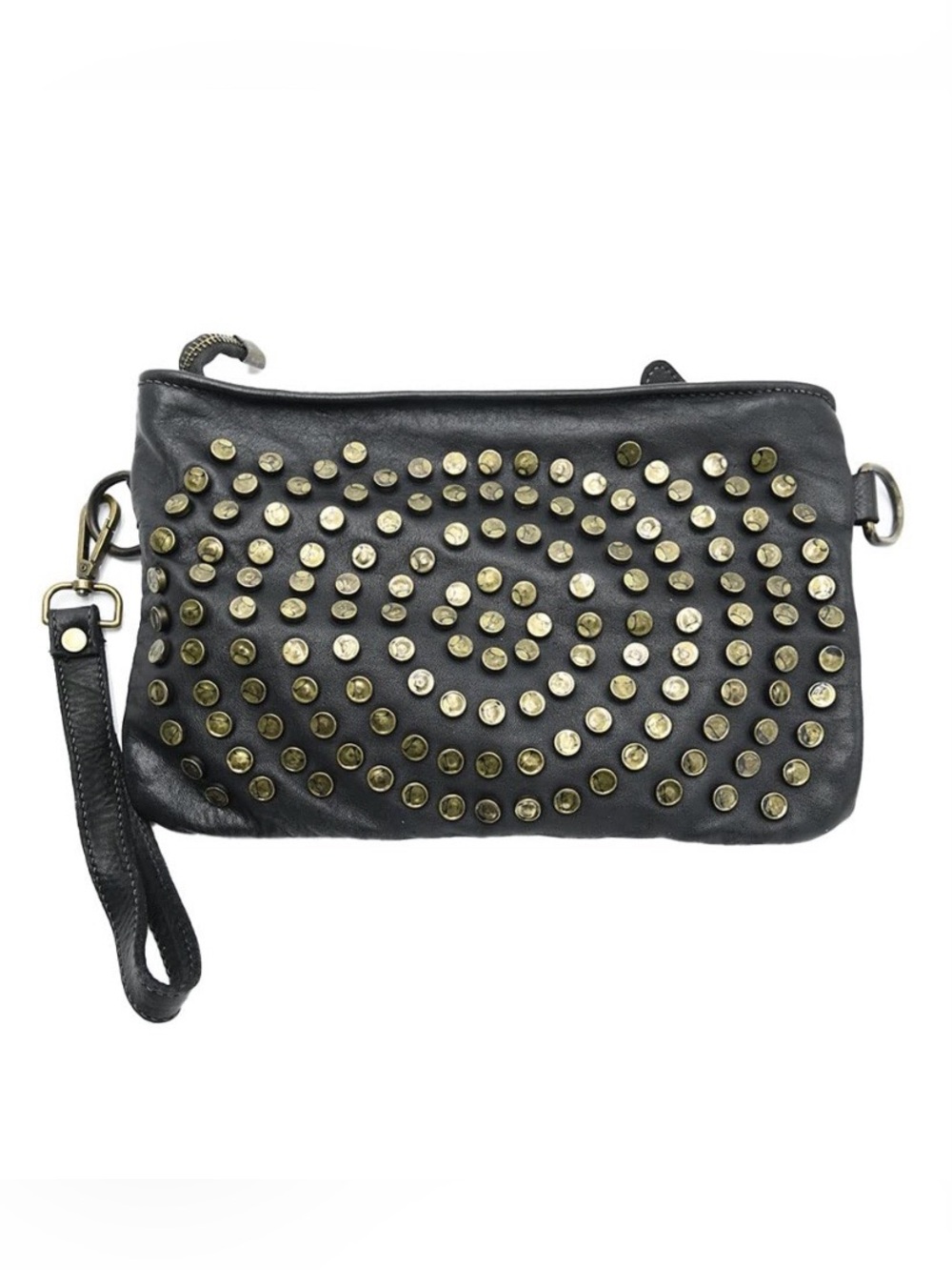 Black Studded Leather Bag